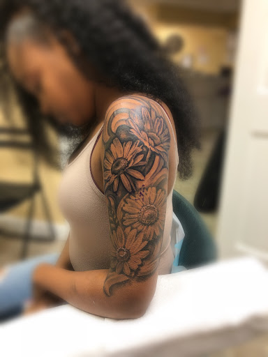 Explore tattoo 3/4 sleeve ideas, creative tattoo ideas in Providence, available at Body Canvas PVD Custom TATTOO Shop