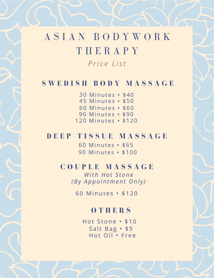 Asian Bodywork Therapy 52240