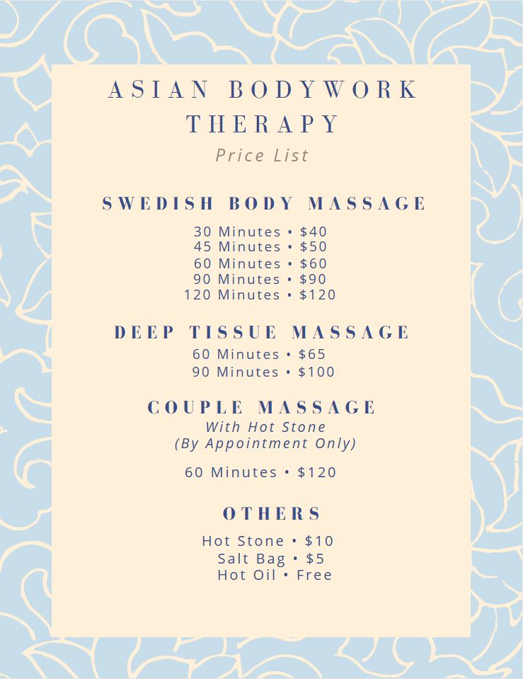 Asian Bodywork Therapy 52240