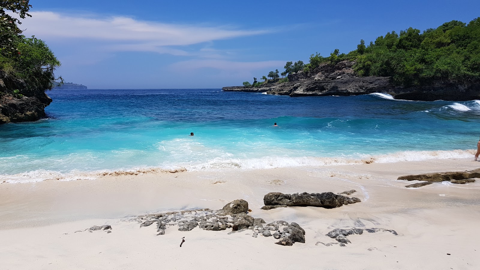 Photo of Secret Beach and the settlement