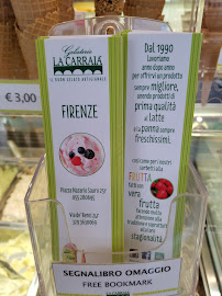 Gelateria La Carraia à Florence menu