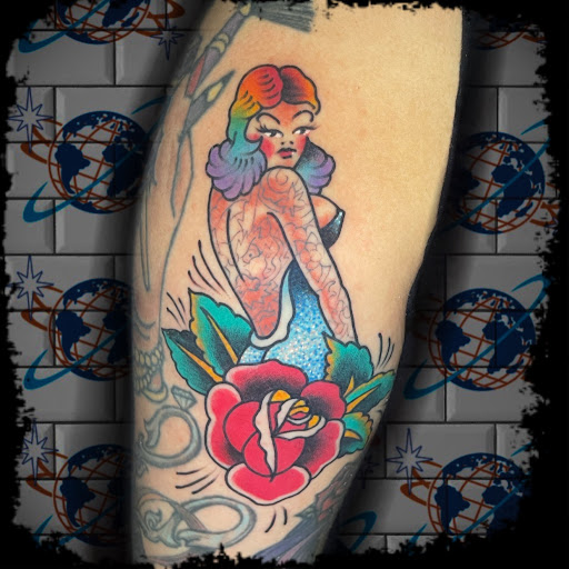 Explore latitude longitude tattoo ideas, creative tattoo ideas in Astoria, available at Worlds Fair Tattoo