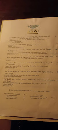 Restaurant français Restaurant Le Coupe-Chou à Paris (la carte)