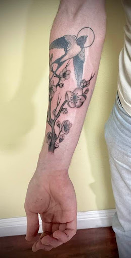 Explore sleeve tattoo background ideas, creative tattoo ideas in Garden Grove, available at Anna Hang Tattoo