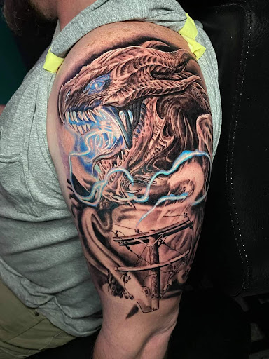 Explore japanese hand tattoo ideas, creative tattoo ideas in Fort Wayne, available at Grade A Tattoos and Body Piercing