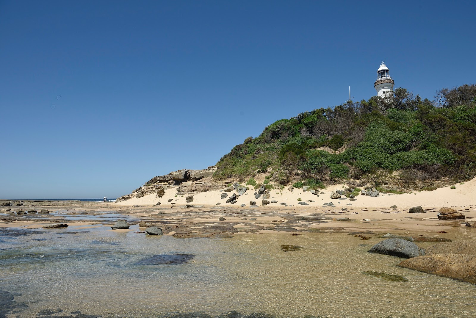 Foto de Norah Head Lighthouse Beach con recta y larga