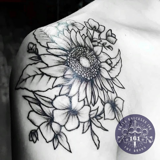 Explore small tattoo ideas on shoulder, creative tattoo ideas in Bronx, available at Brass Knuckles Ink Tattoo Studio