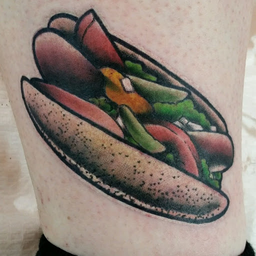 Explore sewing tattoo ideas, creative tattoo ideas in Chicago, available at Royal Flesh Tattoo and Piercing