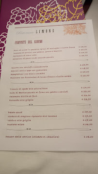 Menu / carte de Limone Restaurant à Milan