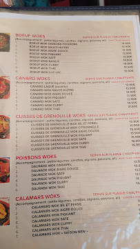Le Saïgon New à Saint-Raphaël menu