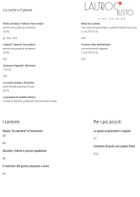 Menu / carte de L'altrogusto à Fossalta Maggiore
