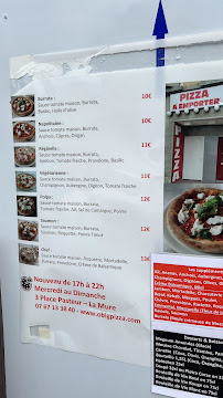 Carte du OBIG pizza à La Mure