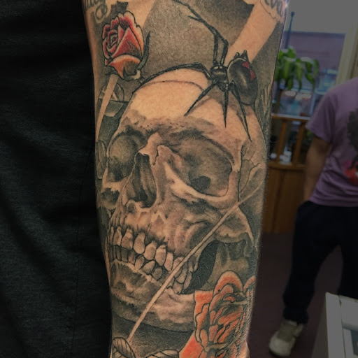 Explore halloween themed tattoo ideas, creative tattoo ideas in Eureka Springs, available at Sailors Luck Tattoo