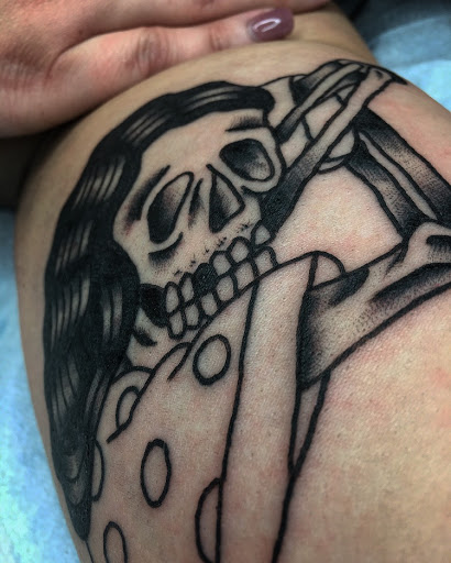 Explore head tattoo ideas for guys, creative tattoo ideas in Atlanta, available at Big Cat Tattoo