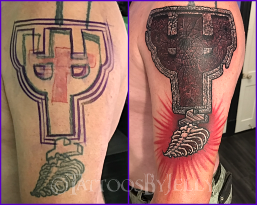 Explore davinci tattoo ideas, creative tattoo ideas in San Angelo, available at Jellys Surly Skull, LLC