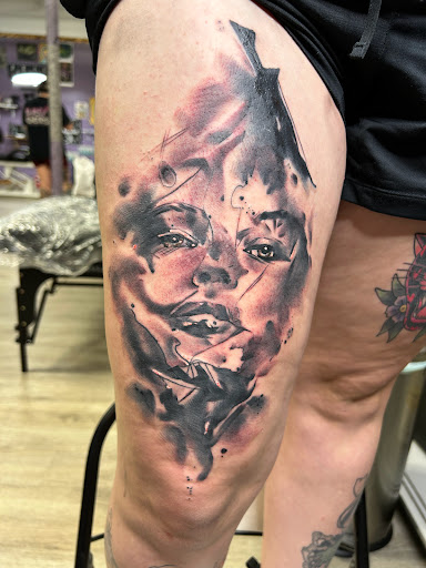 Explore his and hers tattoos ideas, creative tattoo ideas in Sullivan, available at Double Time Tattoo