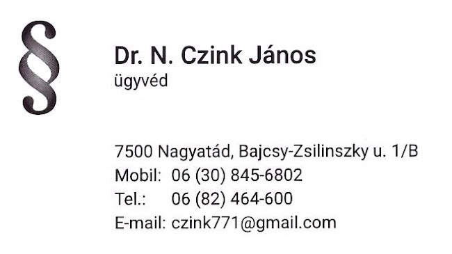 Értékelések erről a helyről: Dr. N. Czink János ügyvéd, Nagyatád - Ügyvéd