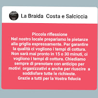 Restaurant italien La Braida - Costa e Salsiccia à Sesto al Reghena (le menu)