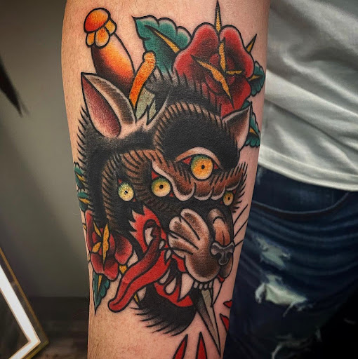 Explore banksy tattoo ideas, creative tattoo ideas in Camp Hill, available at Camp Hill Collective Tattoo and PMU