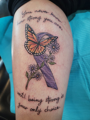 Explore cool leg tattoo ideas, creative tattoo ideas in Prescott, available at Geister Ink Tattoos