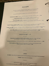 Restaurant L'Avant-Poste à Paris (le menu)