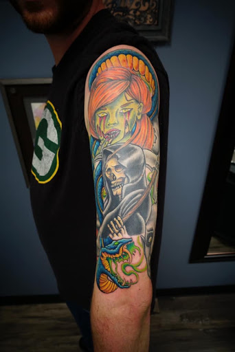 Explore donald duck tattoo ideas, creative tattoo ideas in Appleton, available at Silver Tuna Tattoo and Piercing