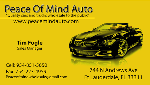 Used Car Dealer «Peace of Mind Auto», reviews and photos, 744 N Andrews Ave, Fort Lauderdale, FL 33311, USA