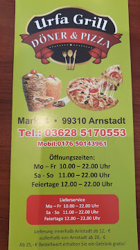 Menu du Urfa Grill - Döner & Pizza à Arnstadt