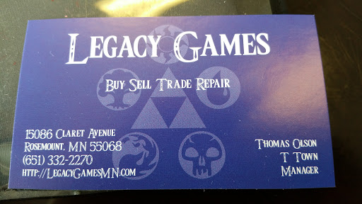 Video Game Store «Legacy Games», reviews and photos, 15086 Claret Ave W, Rosemount, MN 55068, USA