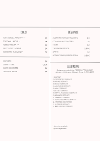 Menu / carte de Ombelico del mondo PD à Padua