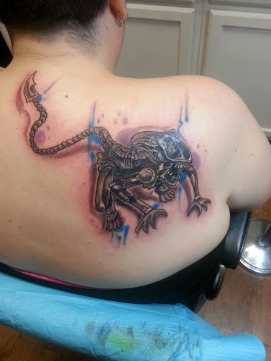 Explore mens chest tattoo ideas, creative tattoo ideas in Spencer, available at Ink Envy Tattoo And Body Piercing