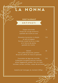 Menu / carte de La Nonna Restaurant à Montpellier