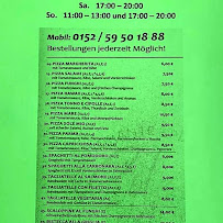 Menu du Ristorante Sole-Mio à Löbau