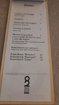 Menu / carte de Ventottoposti Ristorante à Monterosso al Mare