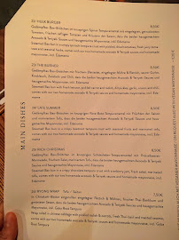 Restaurant végétarien Ryong à Berlin (le menu)
