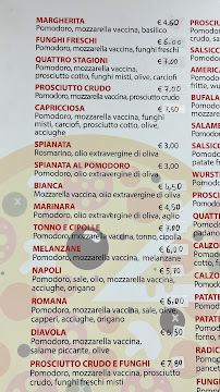 Carte du Pizzeria la Bontà à Massa Lombarda