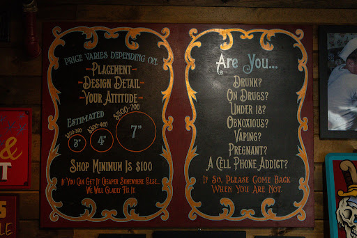 Explore gothic tattoo ideas for men, creative tattoo ideas in Dallas, available at Lamar Street Tattoo Club