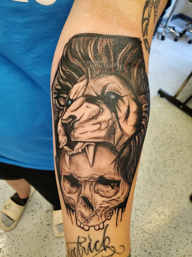 Explore black cover up tattoo ideas, creative tattoo ideas in Montrose, available at Precision Art Tattoo & Body Piercing