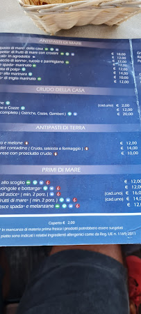 Al Primo Ristobar à Sorso menu