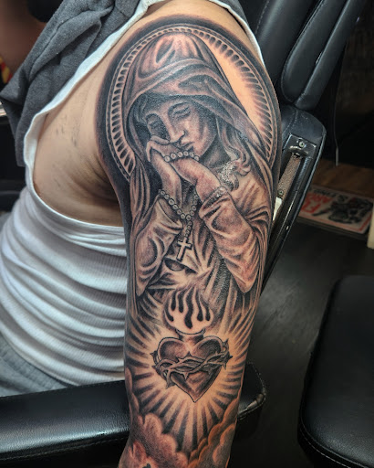 Explore dark humor tattoo ideas, creative tattoo ideas in Torrington, available at Head 2 Toe Tattoo