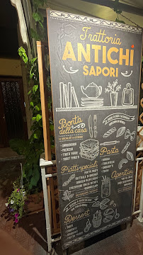 Menu du Bar Trattoria Antichi Sapori Imperia à Bordighera