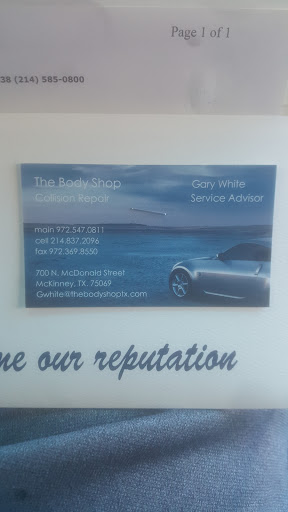 Auto Body Shop «The Body Shop Collision Repair», reviews and photos, 700 N McDonald St, McKinney, TX 75069, USA
