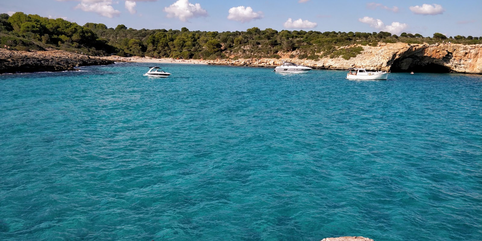 Photo of Cala Varques with turquoise pure water surface