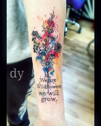 Explore pansexual tattoo ideas, creative tattoo ideas in Benton, available at Spectrum Tattoo