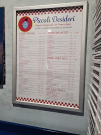 Menu / carte de Pizzeria Piccoli Desideri à Termoli
