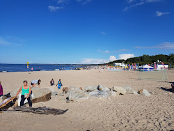 Photo de Ustce Beach avec rivage droit, long