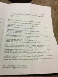 Carte du restaurant Le Tyrol à Les Gets