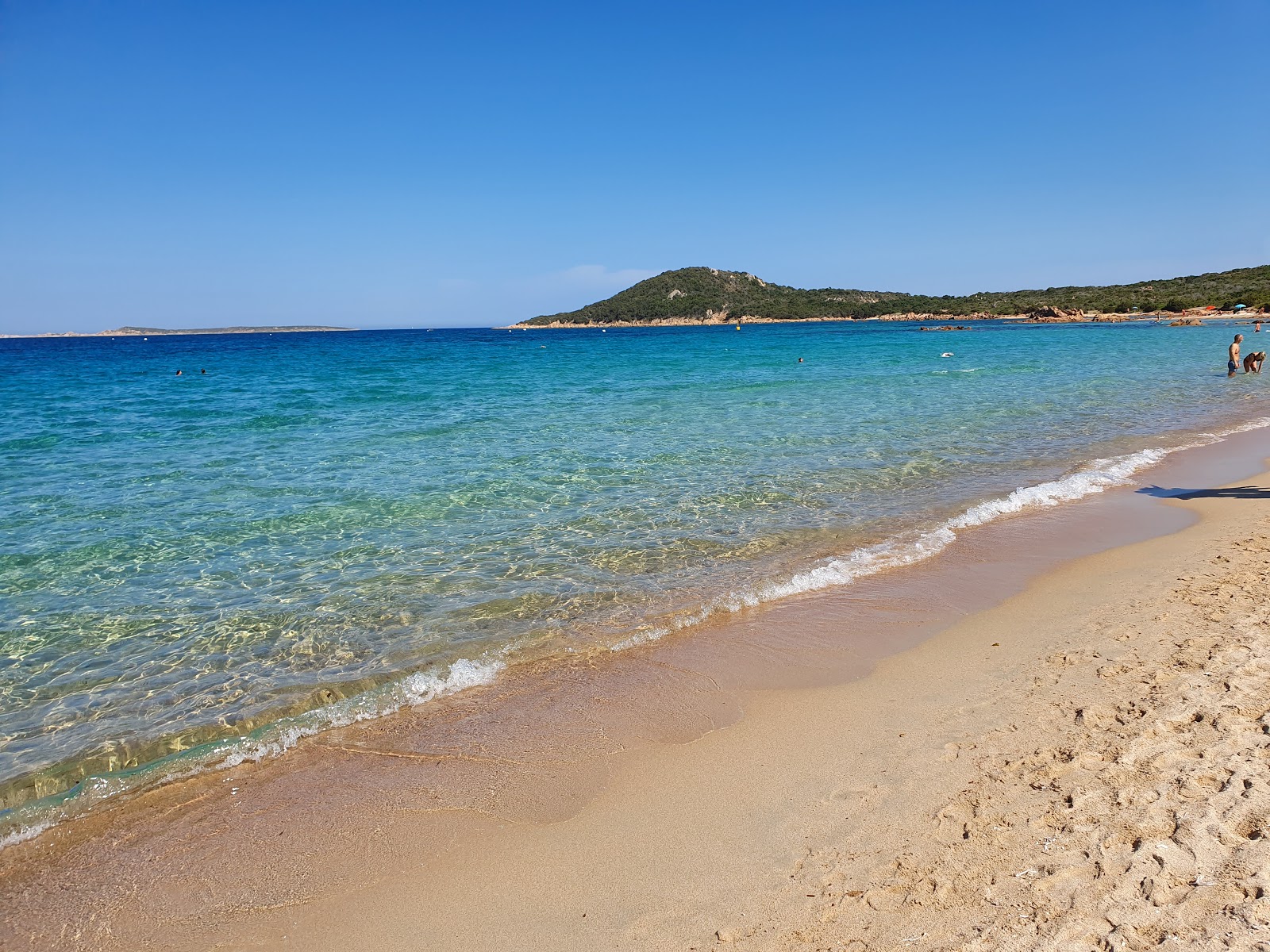 Photo de Plage de Liscia Ruja avec sable fin et lumineux de surface