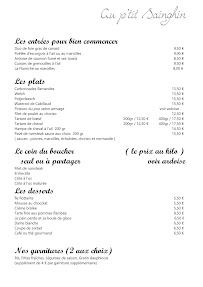 Restaurant français Au P'tit Sainghin à Sainghin-en-Mélantois (la carte)