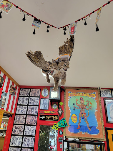 Explore spongebob tattoo ideas, creative tattoo ideas in Biloxi, available at Carnivale Tattoo